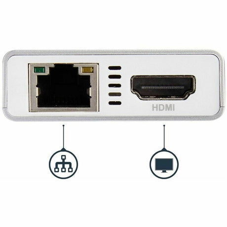 StarTech.com USB-C Multiport Adapter - USB-C Travel Dock w/ 4K HDMI - 60W PD Pass-Through, GbE, 2x USB-A - Mini USB Type-C Docking Station — DKT30CHPDW