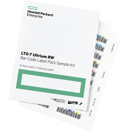 HPE LTO-7 Ultrium Re-writable Bar Code Label Pack — Q2014A