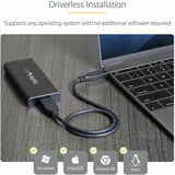 StarTech.com M.2 SSD Enclosure for M.2 SATA SSDs - USB 3.1 (10Gbps) with USB-C Cable - External Enclosure for USB-C Host - Aluminum — SM21BMU31C3