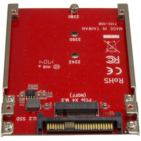 StarTech.com M.2 to U.2 Adapter - M.2 Drive to U.2 (SFF-8639) Host Adapter for M.2 PCIe NVMe SSDs - M.2 Drive Adapter - M.2 PCIe SSD Adapter — U2M2E125