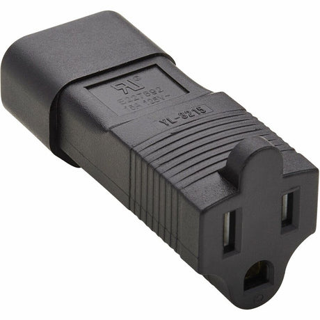 Eaton Tripp Lite Series NEMA 5-15R to C14 Power Cord Adapter - 15A, 125V, Black — P002-000