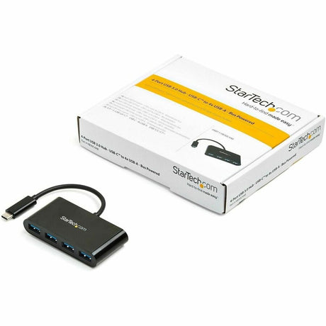 StarTech.com USB C Hub - 4 Port USB C to USB-A (4x) - Bus Powered USB Hub - USB Type C to USB Hub - USB-C to USB - USB 3.0 Type C — HB30C4AB