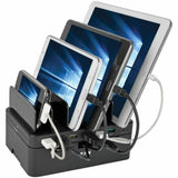 Eaton Tripp Lite Series 7-Port USB Charging Station with Quick Charge 3.0, USB-C Port, Device Storage, 5V 4A (60W) USB Charge Output — U280-007-CQC-ST