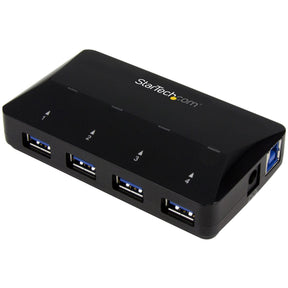 StarTech.com 4-Port USB 3.0 Hub plus Dedicated Charging Port - 5Gbps - 1 x 2.4A Port - Desktop USB Hub and Fast-Charging Station — ST53004U1C