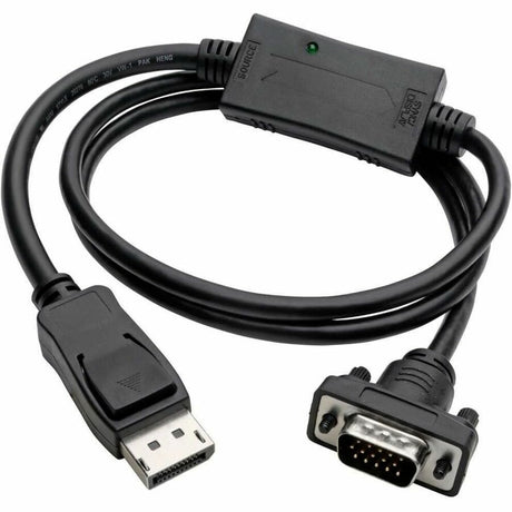 Eaton Tripp Lite Series DisplayPort 1.2 to VGA Active Adapter Cable (DP with Latches to HD15 M/M), 3 ft. (0.9 m), TAA — P581-003-VGA-V2