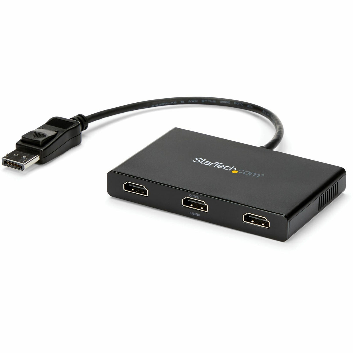 StarTech.com 3-Port Multi Monitor Adapter, DisplayPort to 3x HDMI MST Hub, Triple 1080p, Video Splitter for Extended Desktop Mode, Windows — MSTDP123HD