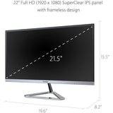 ViewSonic VX2276-SMHD 22 Inch 1080p Widescreen IPS Monitor with Ultra-Thin Bezels, HDMI and DisplayPort — VX2276-SMHD