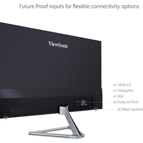 ViewSonic VX2276-SMHD 22 Inch 1080p Widescreen IPS Monitor with Ultra-Thin Bezels, HDMI and DisplayPort — VX2276-SMHD