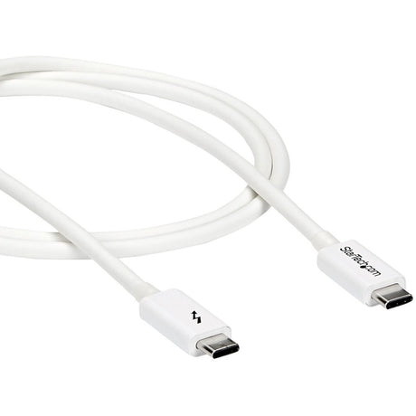StarTech.com 3.3ft (1m) Thunderbolt 3 Cable, 20Gbps, 100W PD, 4K Video, Thunderbolt-Certified, Compatible w/ TB4/USB 3.2/DisplayPort — TBLT3MM1MW