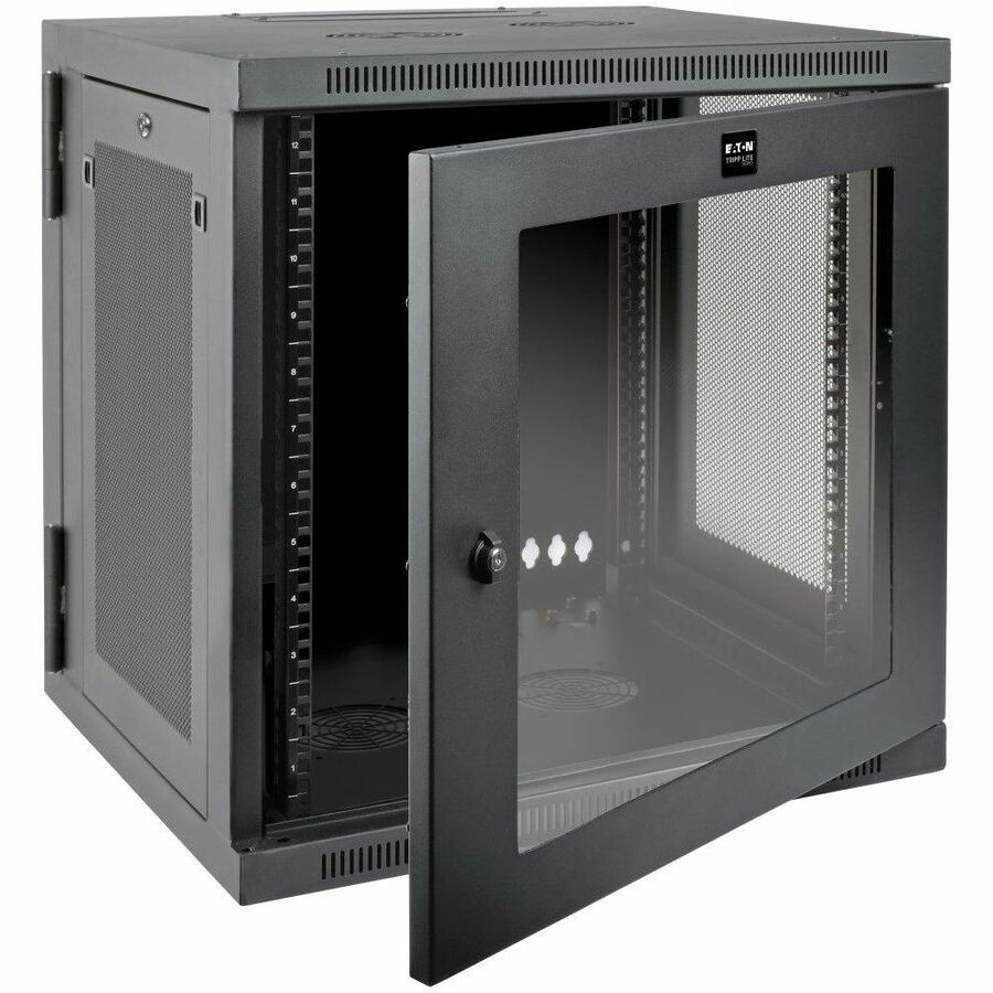 Eaton Tripp Lite Series SmartRack 12U UPS-Depth Wall-Mount Small Rack Enclosure, Clear Acrylic Window, Hinged Back — SRW12USDPG