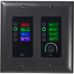 BSS EC-8BV Ethernet Controller with 8 Buttons and Volume Control — BSSEC8BV-BLK-M