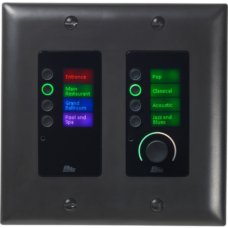 BSS EC-8BV Ethernet Controller with 8 Buttons and Volume Control — BSSEC8BV-BLK-M