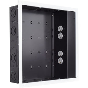 Chief Proximity In-Wall Storage Box with 4 Power Receptacle & Surge - Black — PAC526FWP4