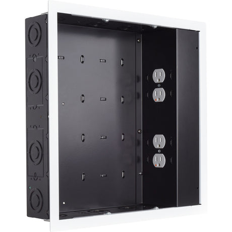 Chief Proximity In-Wall Storage Box with 4 Power Receptacle & Surge - Black — PAC526FWP4