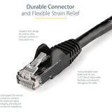 StarTech.com 14ft CAT6 Ethernet Cable - Black Snagless Gigabit - 100W PoE UTP 650MHz Category 6 Patch Cord UL Certified Wiring/TIA — N6PATCH14BK