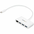 StarTech.com 3 Port USB C Hub with Gigabit Ethernet - USB-C to 3x USB-A - USB 3.0 - White - USB Hub with GbE - USB-C to USB Adapter - USB Type C Hub — HB30C3A1GEA