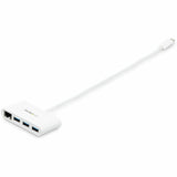 StarTech.com 3 Port USB C Hub with Gigabit Ethernet - USB-C to 3x USB-A - USB 3.0 - White - USB Hub with GbE - USB-C to USB Adapter - USB Type C Hub — HB30C3A1GEA