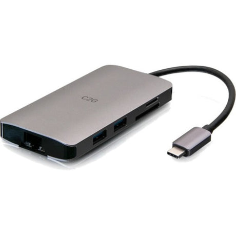 C2G USB C Dock with HDMI, USB, Ethernet, SD, USB C & Power up to 100W — C2G54458