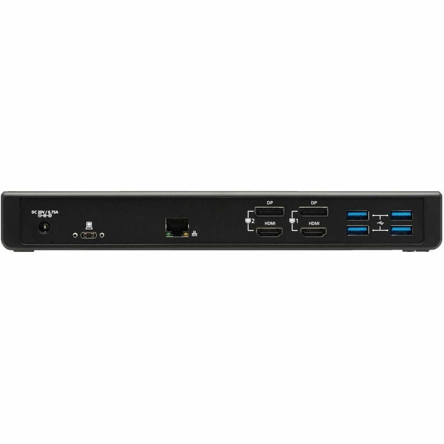 Eaton Tripp Lite Series USB-C Dock, Dual Display - 5K 60 Hz DP, 4K 60 Hz HDMI, USB 3.x (5Gbps), USB-A/C Hub, GbE, 85W PD Charging — U442-DOCK21-B