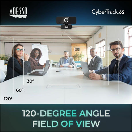Adesso CyberTrack 6S Webcam - 8 Megapixel - 30 fps - USB 2.0 - TAA Compliant — CyberTrack 6S