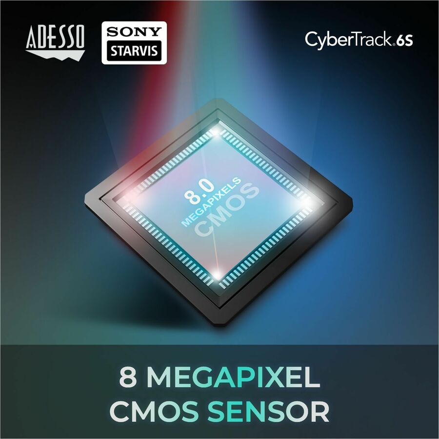 Adesso CyberTrack 6S Webcam - 8 Megapixel - 30 fps - USB 2.0 - TAA Compliant — CyberTrack 6S
