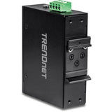 TRENDnet 5-Port Hardened Industrial Unmanaged Gigabit Switch; TI-PG50; 10/100/1000Mbps; DIN-Rail Switch; 4 x Gigabit PoE+ Ports; 1 x Gigabit Port; Gigabit Ethernet Network Switch; Lifetime Protection — TI-PG50