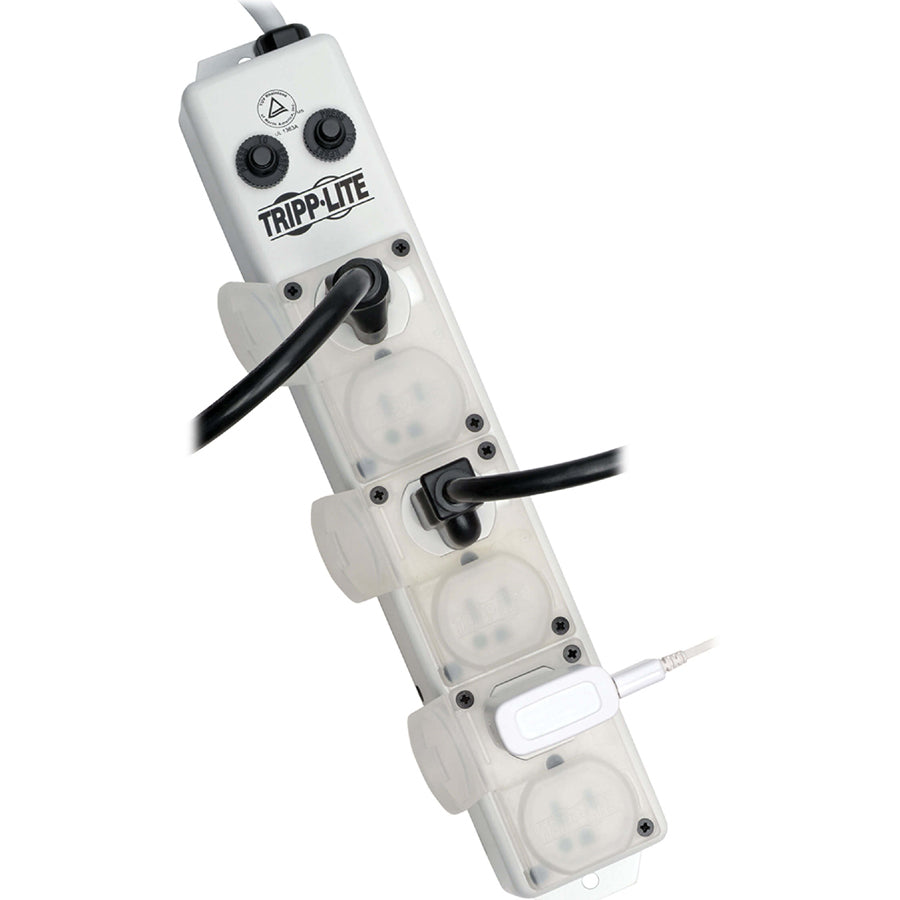 Eaton Tripp Lite Series Safe-IT UL 1363A Medical-Grade Power Strip for Patient-Care Vicinity, 6x Hospital-Grade Outlets, 15 ft. Right-Angle Cord — PS-615-HG-OEMRA