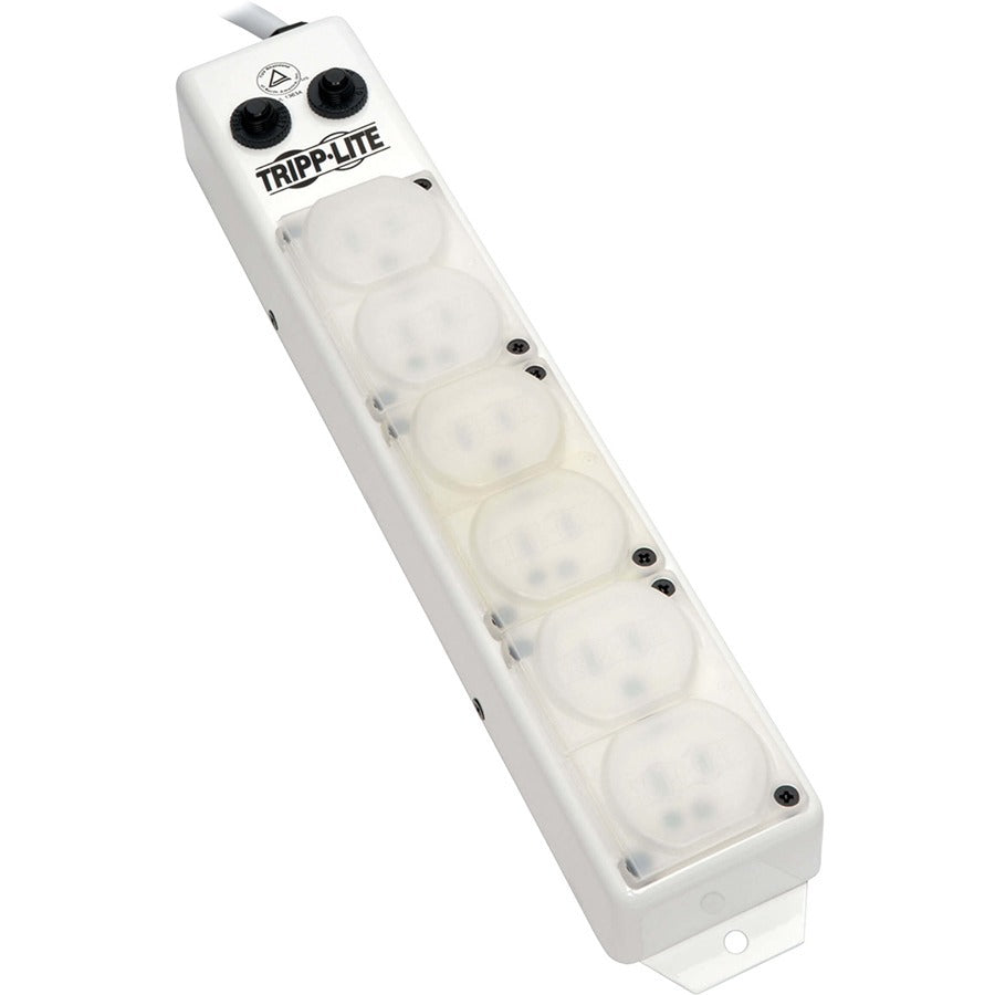 Eaton Tripp Lite Series Safe-IT UL 1363A Medical-Grade Power Strip for Patient-Care Vicinity, 6x Hospital-Grade Outlets, 15 ft. Right-Angle Cord — PS-615-HG-OEMRA