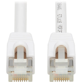 Eaton Tripp Lite Series Safe-IT Cat6a 10G Snagless Antibacterial S/FTP Ethernet Cable (RJ45 M/M), PoE, White, 14 ft. (4.27 m), TAA — N262AB-014-WH