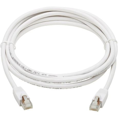 Eaton Tripp Lite Series Safe-IT Cat6a 10G Snagless Antibacterial S/FTP Ethernet Cable (RJ45 M/M), PoE, White, 14 ft. (4.27 m), TAA — N262AB-014-WH