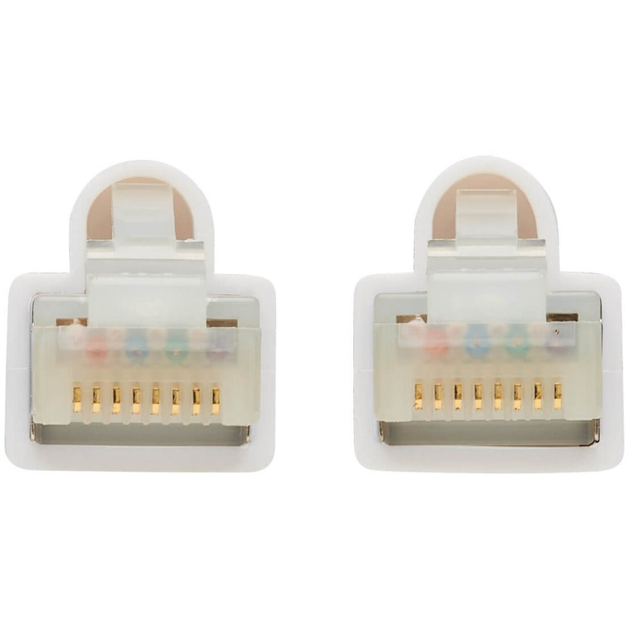 Eaton Tripp Lite Series Safe-IT Cat6a 10G Snagless Antibacterial S/FTP Ethernet Cable (RJ45 M/M), PoE, White, 14 ft. (4.27 m), TAA — N262AB-014-WH