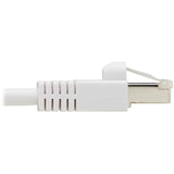 Eaton Tripp Lite Series Safe-IT Cat6a 10G Snagless Antibacterial S/FTP Ethernet Cable (RJ45 M/M), PoE, White, 14 ft. (4.27 m), TAA — N262AB-014-WH