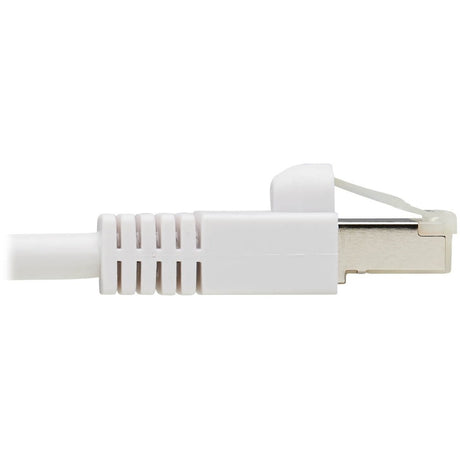 Eaton Tripp Lite Series Safe-IT Cat6a 10G Snagless Antibacterial S/FTP Ethernet Cable (RJ45 M/M), PoE, White, 14 ft. (4.27 m), TAA — N262AB-014-WH