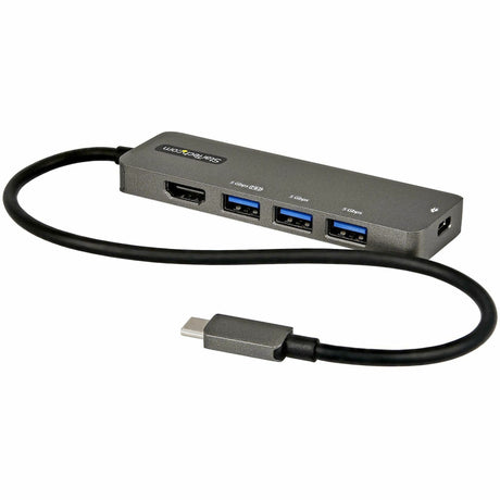 StarTech.com USB C Multiport Adapter, USB-C to HDMI 4K 60Hz (HDR10), 100W PD Pass-Through, 4xUSB 3.0, USB Type-C Mini Dock, 12" Long Cable — DKT30CHPD3