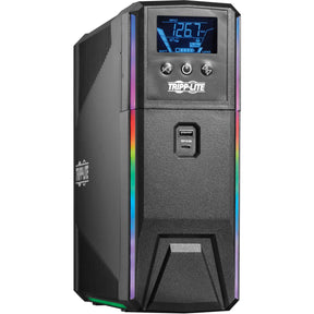 Eaton Tripp Lite Series 600VA 360W 120V Pure Sine Wave Gaming UPS Battery Backup - LCD, AVR, RGB LEDs, USB Charging, Power Saving — SMART600PSGLCD