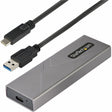 StarTech.com USB-C 10Gbps to M.2 NVMe or M.2 SATA SSD Enclosure, Tool-free M.2 PCIe/SATA SSD Aluminum Enclosure, USB-C & USB-A Host Cables — M2-USB-C-NVME-SATA