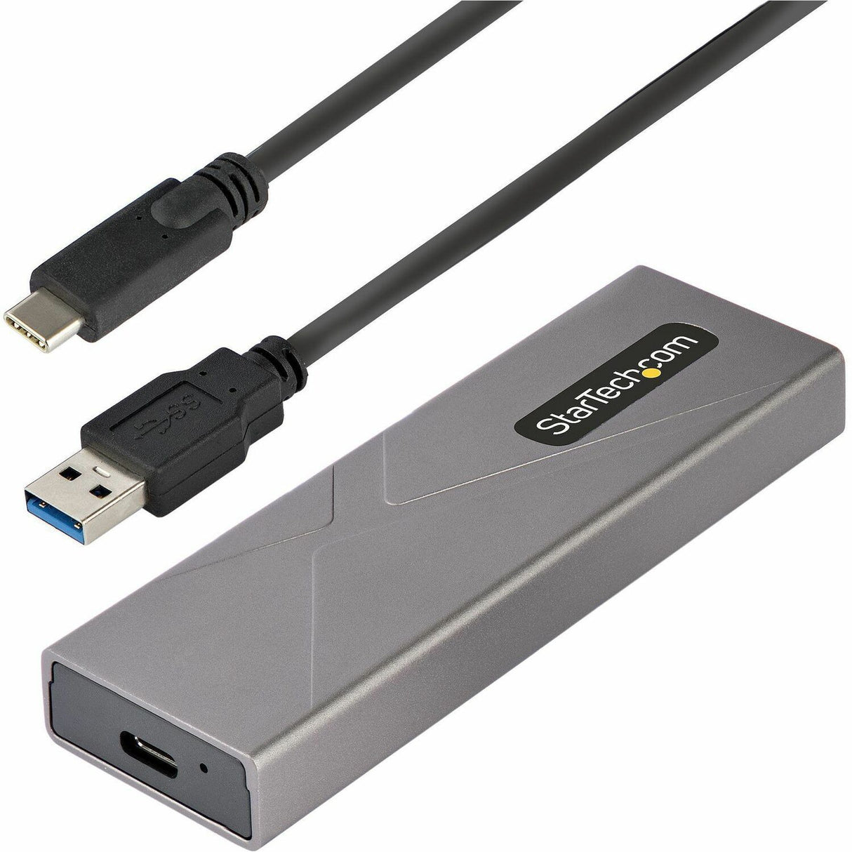 StarTech.com USB-C 10Gbps to M.2 NVMe or M.2 SATA SSD Enclosure, Tool-free M.2 PCIe/SATA SSD Aluminum Enclosure, USB-C & USB-A Host Cables — M2-USB-C-NVME-SATA