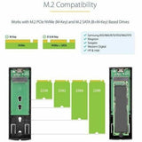 StarTech.com USB-C 10Gbps to M.2 NVMe or M.2 SATA SSD Enclosure, Tool-free M.2 PCIe/SATA SSD Aluminum Enclosure, USB-C & USB-A Host Cables — M2-USB-C-NVME-SATA