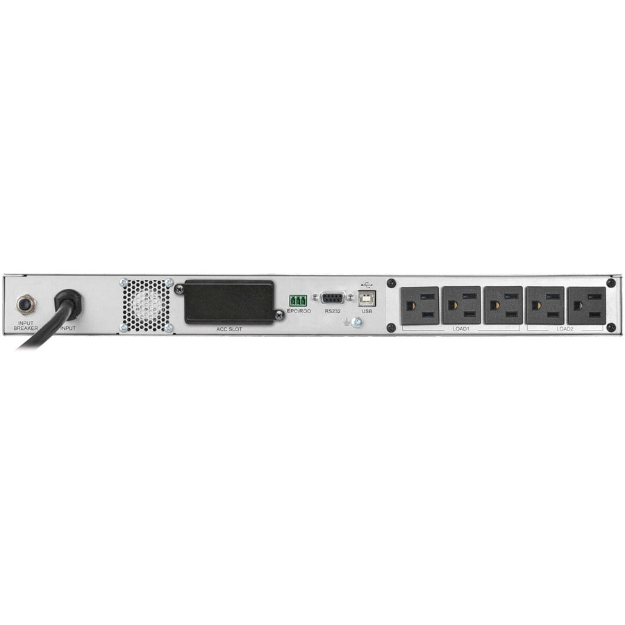 Eaton Tripp Lite Series SmartOnline 1500VA 1440W 120V Double-Conversion UPS - 5 Outlets, Network Card Option, LCD, USB, DB9, 1U Rack — SU1500LCD1U