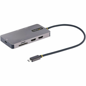 StarTech.com USB C Multiport Adapter, Dual HDMI, 4K 60Hz, 2x 5Gbps USB-A Hub, 100W Power Delivery, GbE, SD/MicroSD, USB C Mini Dock — 120B-USBC-MULTIPORT