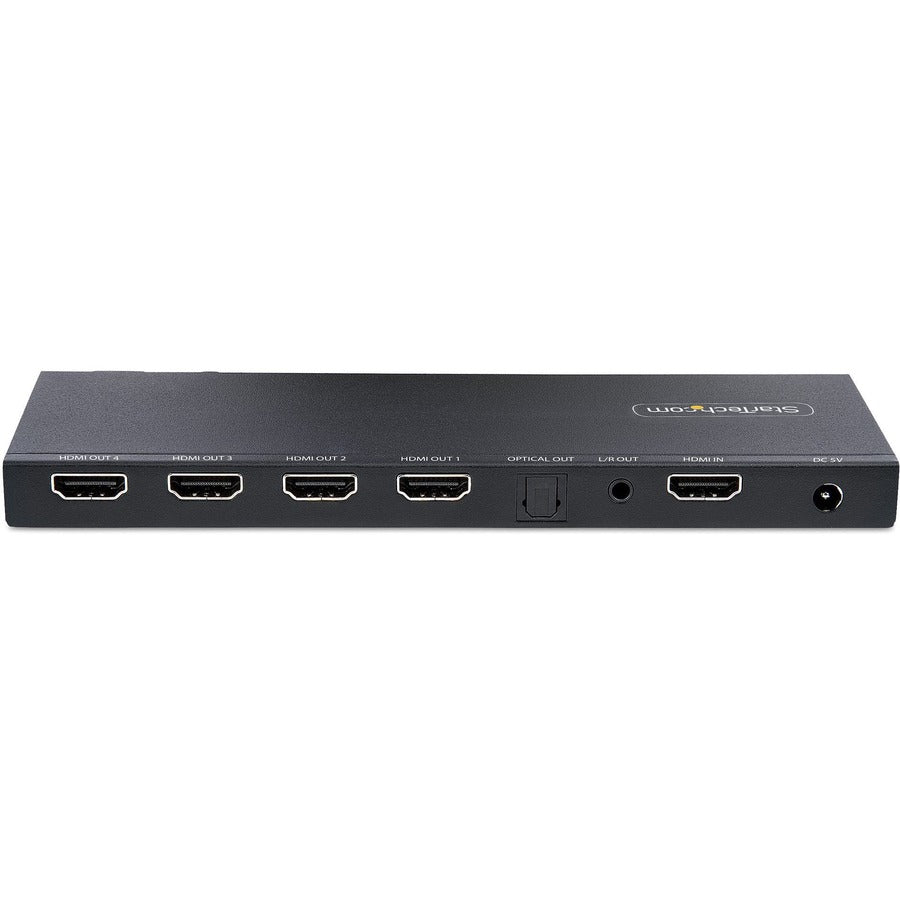 StarTech.com 4-Port HDMI Splitter, 4K 60Hz HDMI 2.0, 1 In 4 Out HDMI Splitter, 4K HDMI Splitter w/Built-in Scaler, 1x4 HDMI Display/Output — HDMI-SPLITTER-44K60S