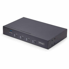 StarTech.com 4-Port KM Switch w/ Mouse Switching, USB 3.0 Keyboard/Mouse Switcher for 4 Computers, 3.5mm and USB Audio, TAA Compliant — P4A20132-KM-SWITCH