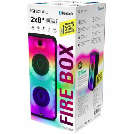IQ Sound FIRE BOX IQ-7188DJBT Portable Bluetooth Speaker System - 12 W RMS — IQ-7188DJBT