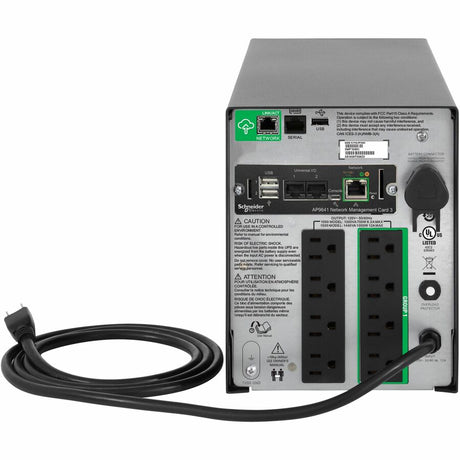 APC Smart-UPS, Line Interactive, 1500VA, Tower, 120V, 8x NEMA 5-15R outlets, SmartConnect Port+Network Card, AVR, LCD — SMT1500CNC