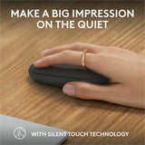 Logitech Pebble Mouse 2 M350s Slim Bluetooth Wireless Mouse, Portable, Customizable Button, Quiet Clicks - Tonal Graphite — 910-007024