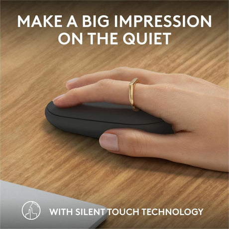 Logitech Pebble Mouse 2 M350s Slim Bluetooth Wireless Mouse, Portable, Customizable Button, Quiet Clicks - Tonal Graphite — 910-007024