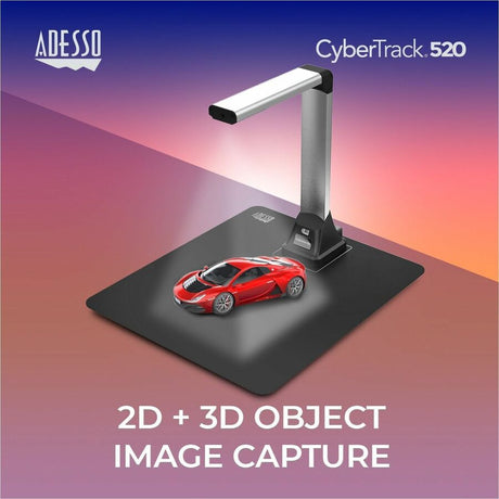 Adesso 5 Megapixel Fixed-Focus A4 Document Camera Scanner with OCR Text Recognition — Cybertrack-520