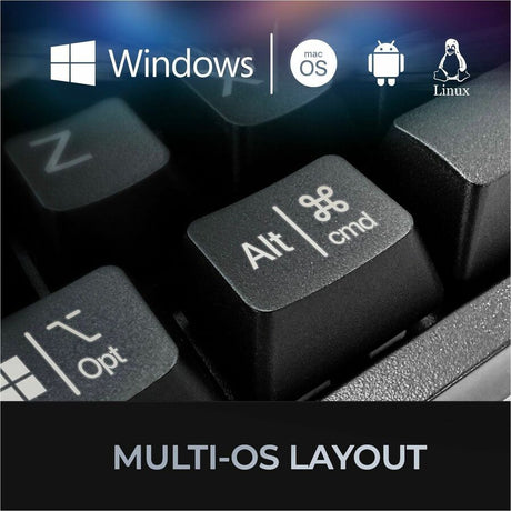 Adesso Multi-OS Mechanical Compact Keyboard With CoPilot AI Hotkey — AKB-610UB