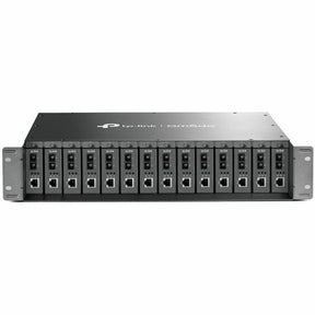 TP-LINK TL-MC1400 14-slot unmanaged Fiber Converter Chassis, single power supply, 19-inch rack mountable, 2 cooling fans — MC1400