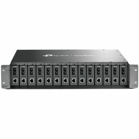 TP-LINK TL-MC1400 14-slot unmanaged Fiber Converter Chassis, single power supply, 19-inch rack mountable, 2 cooling fans — MC1400